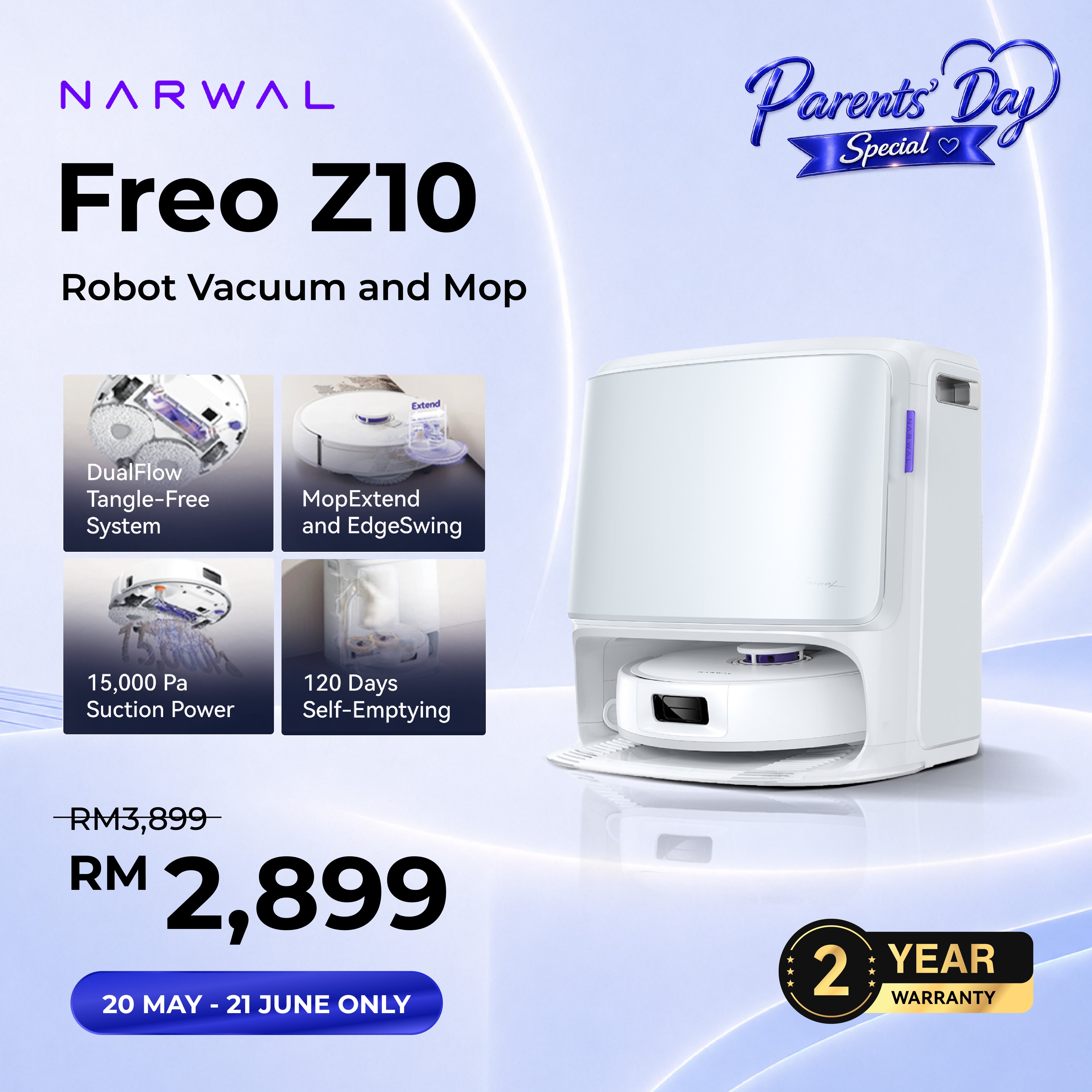 Narwal Freo Z10 Robot Vacuum & Mop