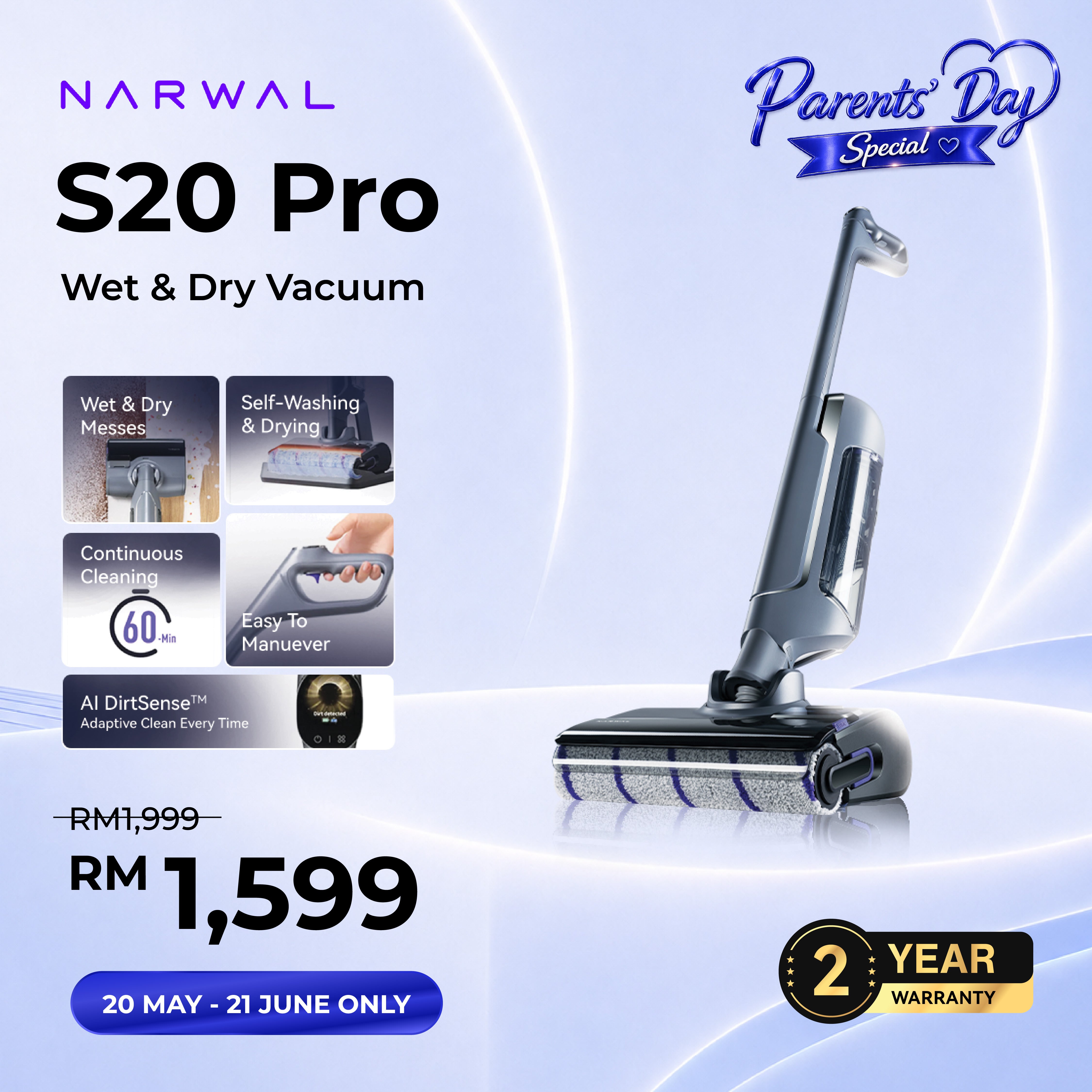 Narwal S20 Pro Vacuum Mop – Narwal MY | Smart Robot Vacuums & Mops