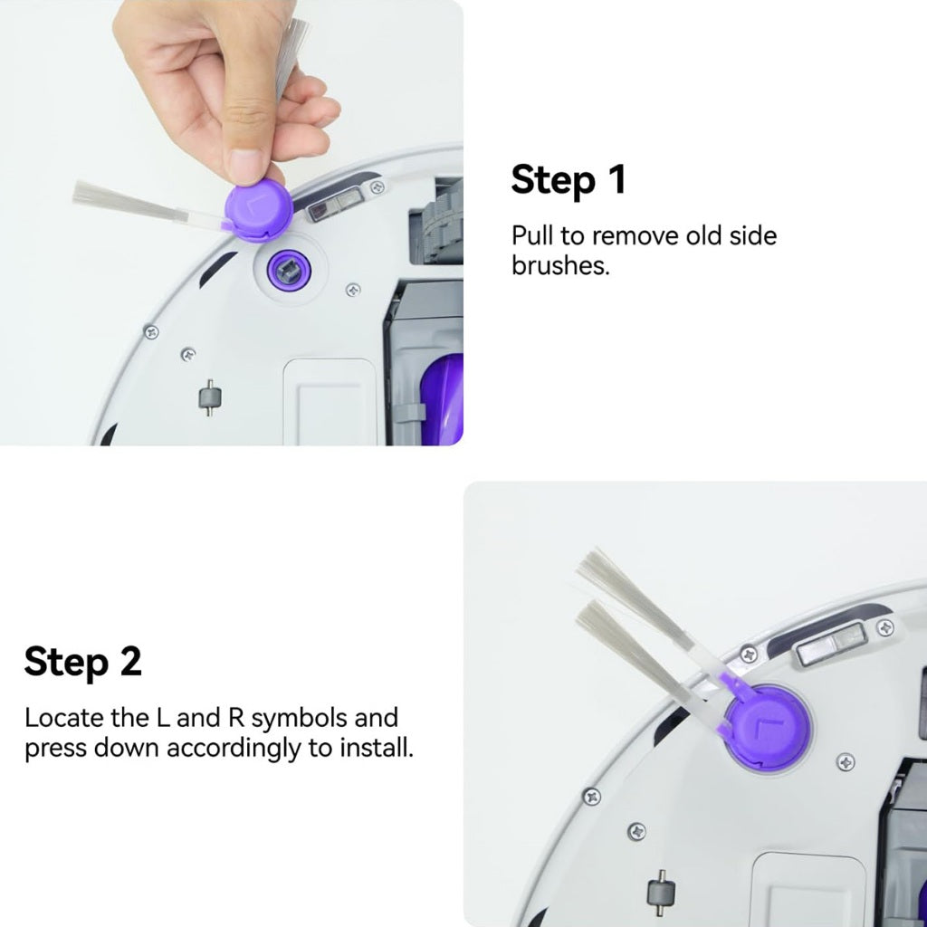 Auto Detangling Side Brush 2.0 for Flow (1 Pair)